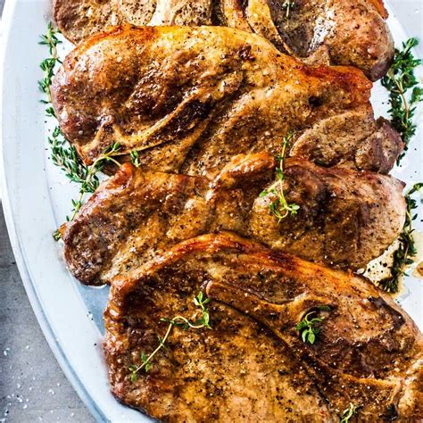 marinated pork steaks in the oven.
